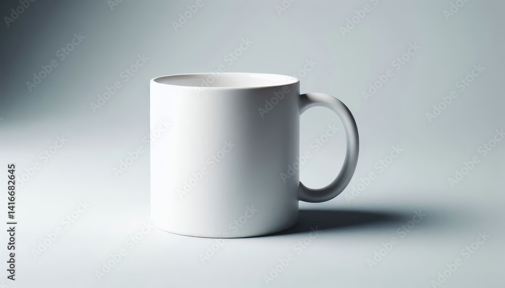 White Mug Mockup - White Cup for Branding and Logo Placement - Product Design for Identity - White Drink Cup in Studio Environment - Background for Promotional Material - Mock-up for Presentation White Mug Mockup - White Cup for Branding and Logo Placement - Product Design for Identity - White Drink Cup in Studio Environment - Background for Promotional Material - Mock-up for Presentation