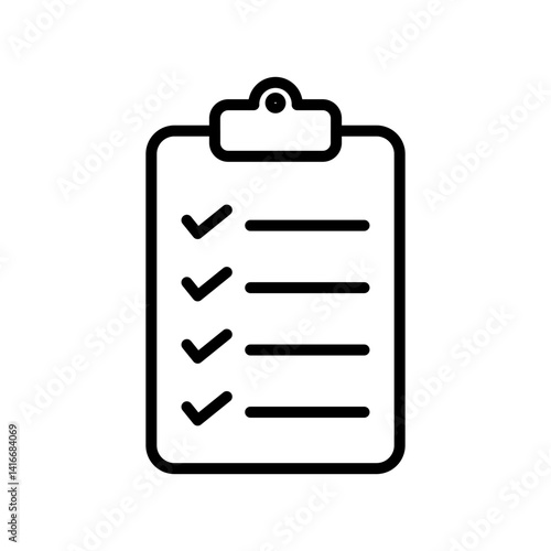 Check list and Inspection editable stroke icon. simple vector icon.