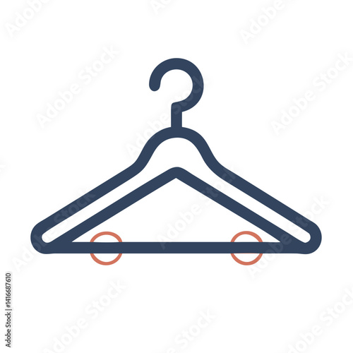 Clothes Hanger Icon Representing Garment Organizer and Clothing Storage