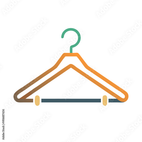 Clothes Hanger Icon Representing Garment Organizer and Clothing Storage