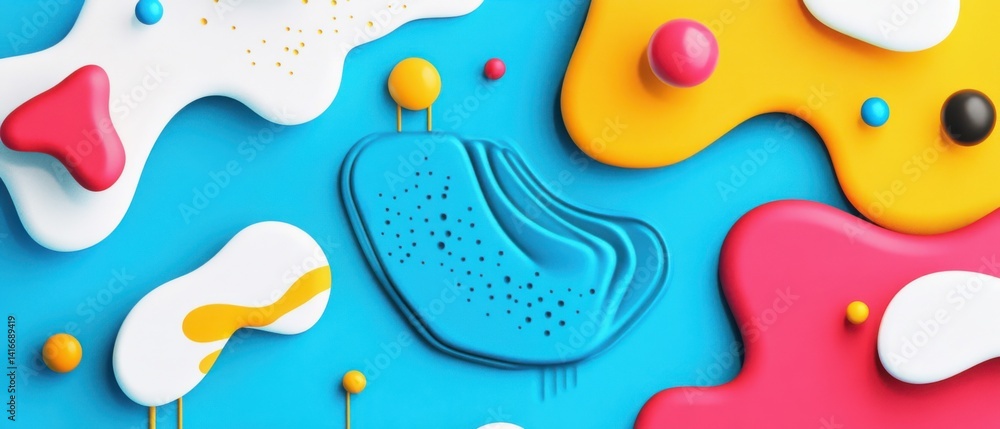 Playful 3D abstract background with vibrant colors and fluid shapes, creating a modern and dynamic design for creative projects and artistic expression Playful 3D abstract background with vibrant colors and fluid shapes, creating a modern and dynamic design for creative projects and artistic expression