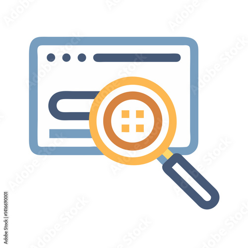 Password Search Icon Representing Credential Lookup and Security Access