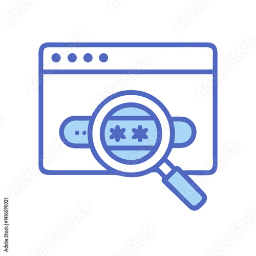 Password Search Icon Representing Credential Lookup and Security Access