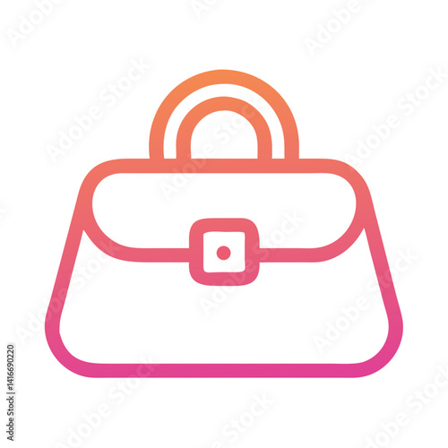 Purse Icon Representing Compact Fashion and Personal Accessory