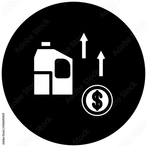 Oil Price Increase Icon Style