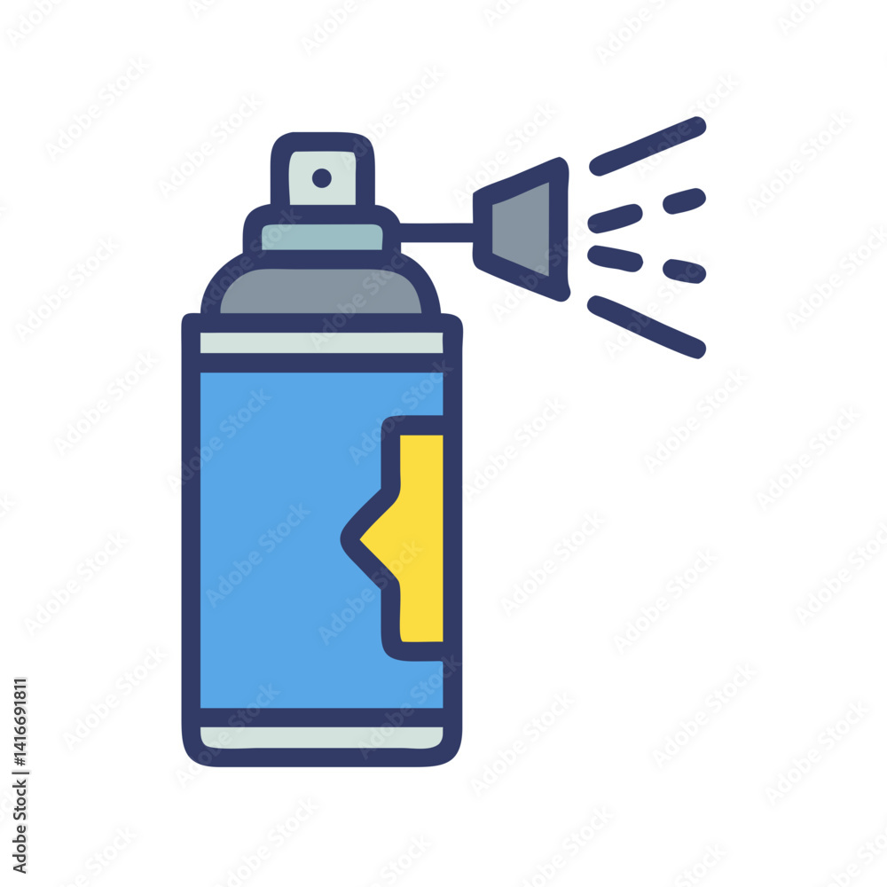 Spray Paint Can Icon Representing Automotive Coloring and Body Refinishing Spray Paint Can Icon Representing Automotive Coloring and Body Refinishing