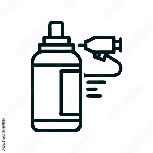 Spray Paint Can Icon Representing Automotive Coloring and Body Refinishing