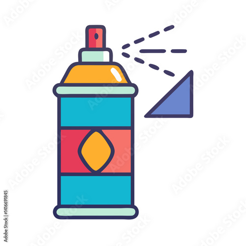 Spray Can Icon Representing Artistic Graffiti and Urban Street Art