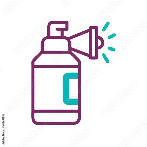 Spray Paint Can Icon Representing Automotive Coloring and Body Refinishing