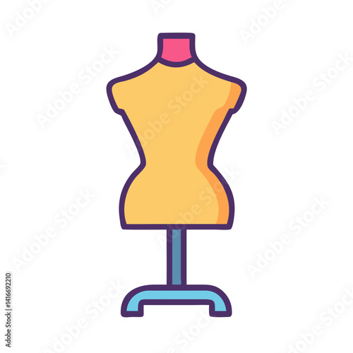 Tailor’s Mannequin Icon Representing Fashion Design and Garment Creation