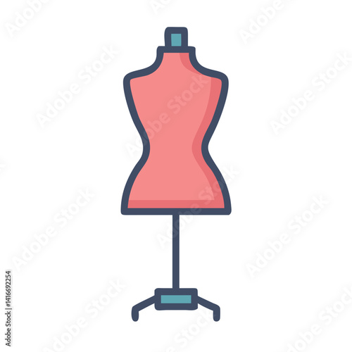 Tailor’s Mannequin Icon Representing Fashion Design and Garment Creation
