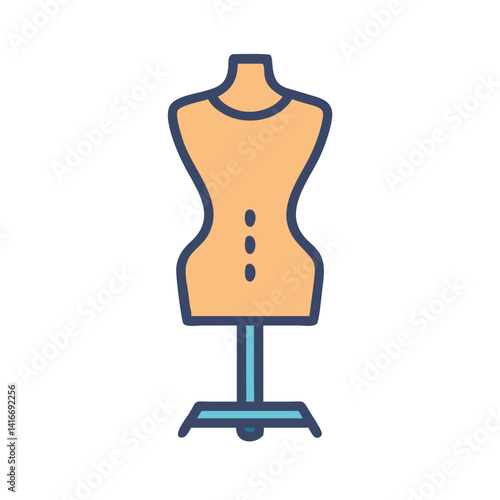 Tailor’s Mannequin Icon Representing Fashion Design and Garment Creation