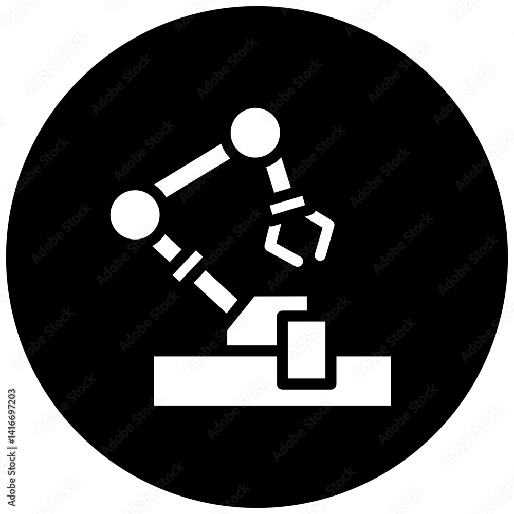Robot Arm Icon Style