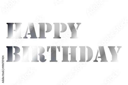 Happy Birthday（誕生日おめでとう）のシンプルなロゴマーク
