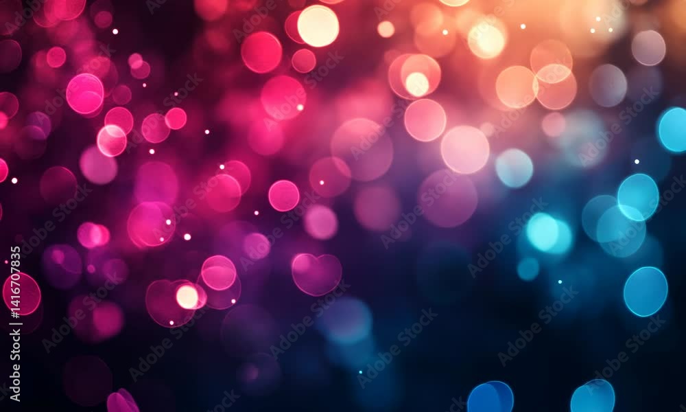 Glowing in the dark colorful heart shaped bokeh lights. Valentine's Day texture background Glowing in the dark colorful heart shaped bokeh lights. Valentine's Day texture background