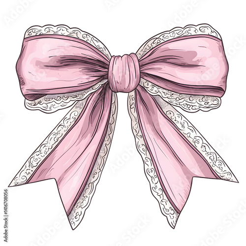 ribbon bow with lace