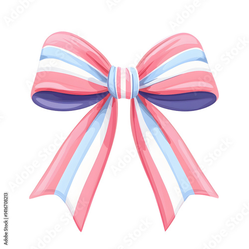 striped ribbon bow