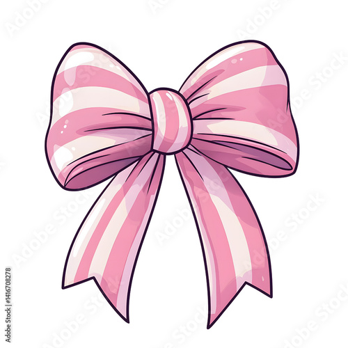 striped ribbon bow