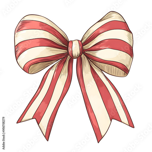 striped ribbon bow