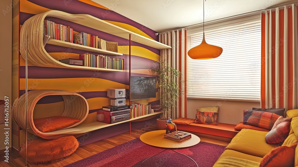 transform your small space: a captivating studio apartment with partition bookshelf & multifunctional furniture - perfect as a poster for stylish interiors!