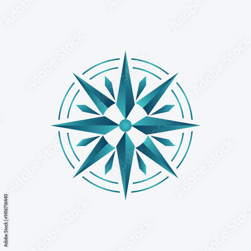 Minimalist Modern Compass Logo Design