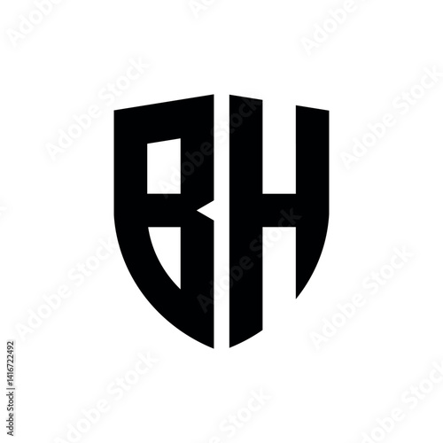 Letter bh or hb logo template