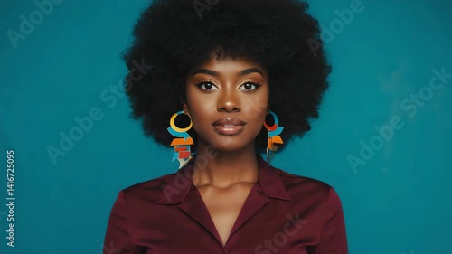 woman afro hair beauty
