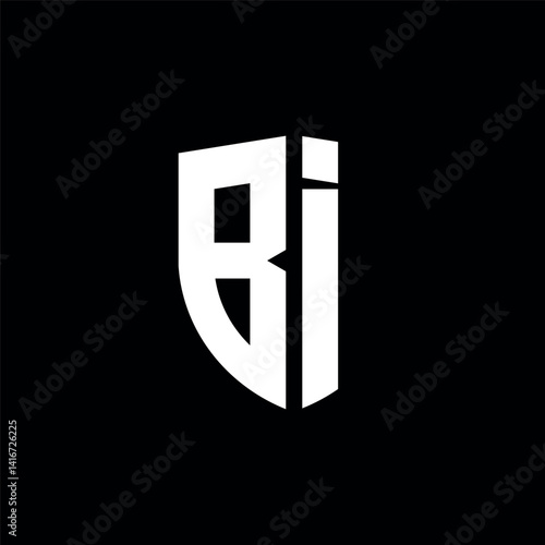Letter bi or ib logo template