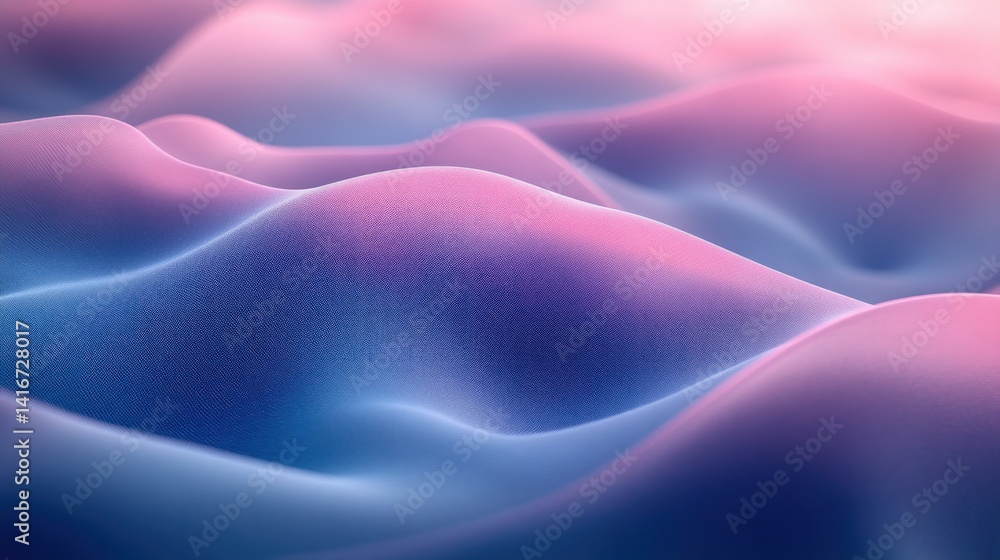 Fototapeta premium Abstract wavy surface with soft color gradients