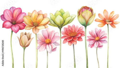 The most beautiful flower is extinct Clipart Watercolor 