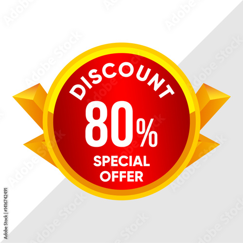 80% Discount Offer Banner - Super Clearance Sale