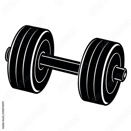 Dumbbell-in-white-background 