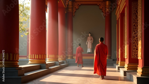 Exhibit graceful Vesak Temple Visit scenes that capture intimate religious observance and serene cultural ambiance with refined architectural charm for premium photo stock collections in  Photo Stock 