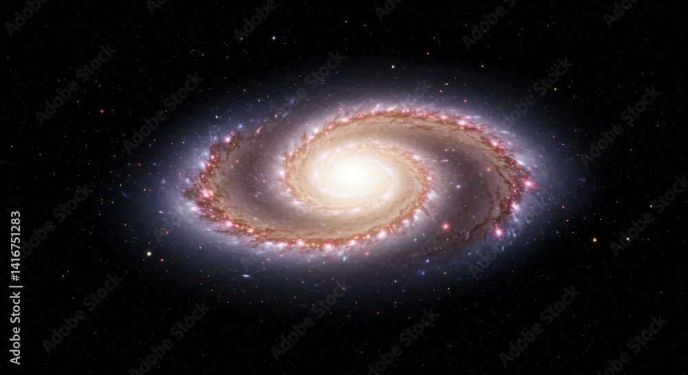 Fototapeta premium Mesmerizing Spiral Galaxy NGC 4565: A Cosmic Dance of Stars and Dust in the Deep Universe