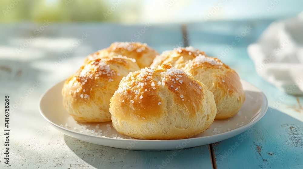 Delicate Presentation of Homemade Crusty Bread with Golden Crust Delicate Presentation of Homemade Crusty Bread with Golden Crust