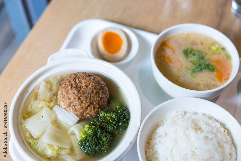 Taiwanese Meatballs with Rice Dish