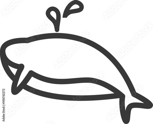 Whale Vector Icon Stock Illustration