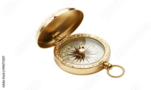 Golden compass, open