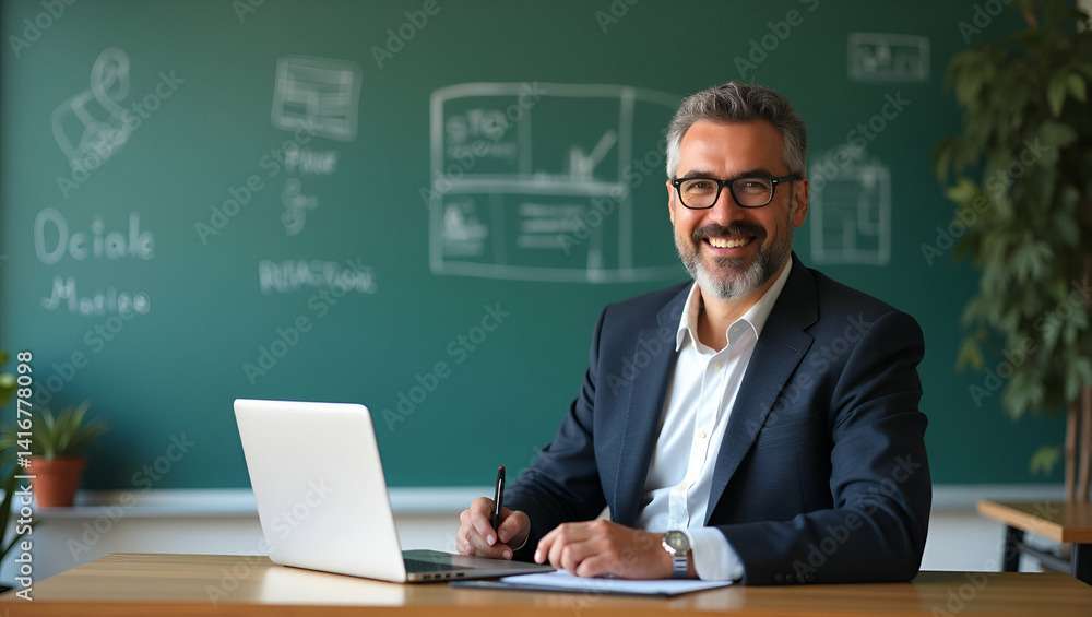 Captura de Imagen Formal en el D?a del Maestro: Innovadores Materiales Did?cticos en Entorno Escolar, Resaltando Calidad Educativa y Compromiso Profesional - Photo Stock con Espacio en Blanco a la Izq Captura de Imagen Formal en el D?a del Maestro: Innovadores Materiales Did?cticos en Entorno Escolar, Resaltando Calidad Educativa y Compromiso Profesional - Photo Stock con Espacio en Blanco a la Izq
