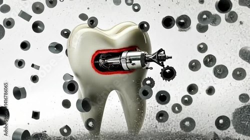 Crown dental, Implant procedure, Tooth restoration. Oral health. Crowns resist masticatory pressure. Implants enhance teeth functionality. Restoration improves oral hygiene