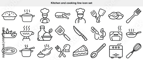  Kitchen and Cooking Icons Vector Set
