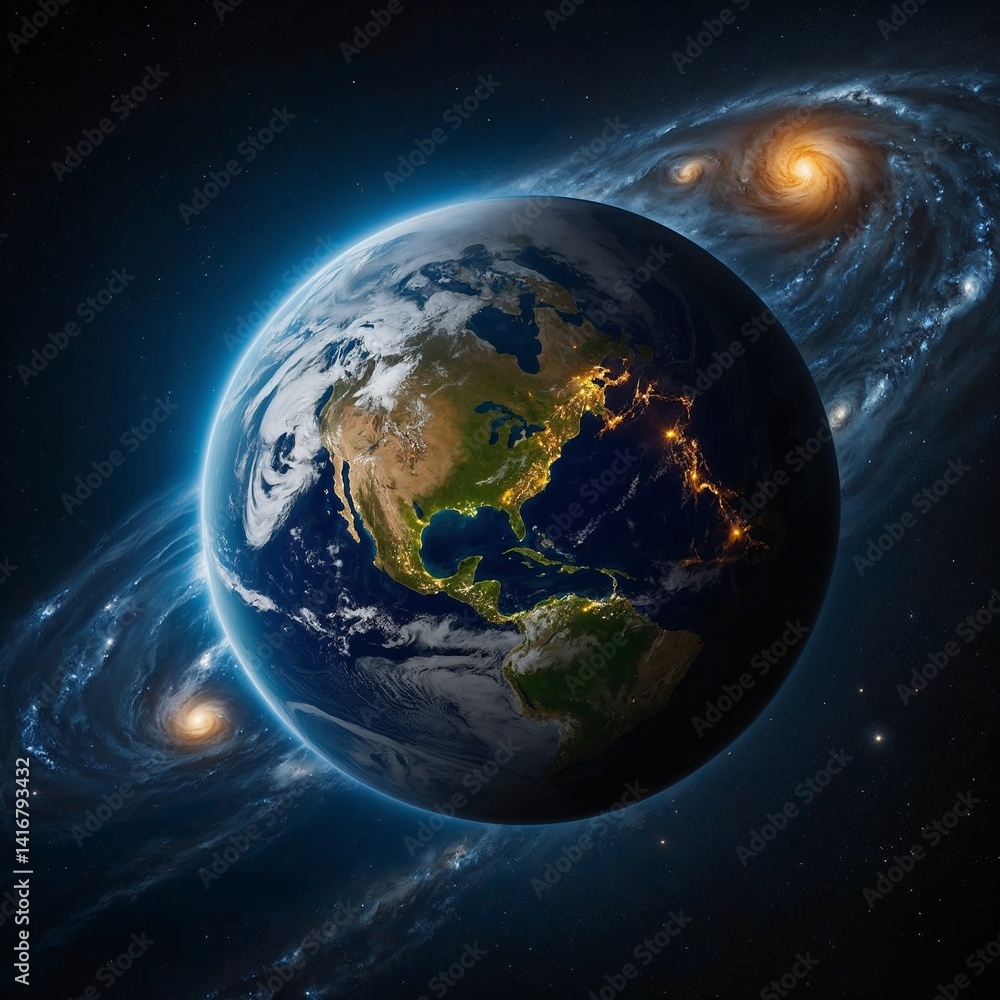 Fototapeta premium Earth on space