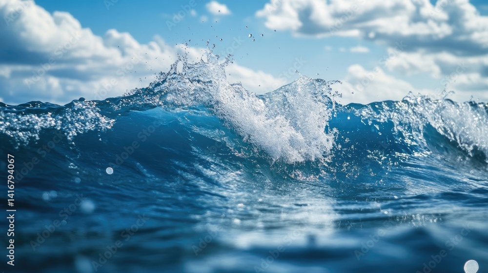 custom made wallpaper toronto digitalWave splashing in the sea