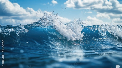 Wallpaper Mural Wave splashing in the sea Torontodigital.ca