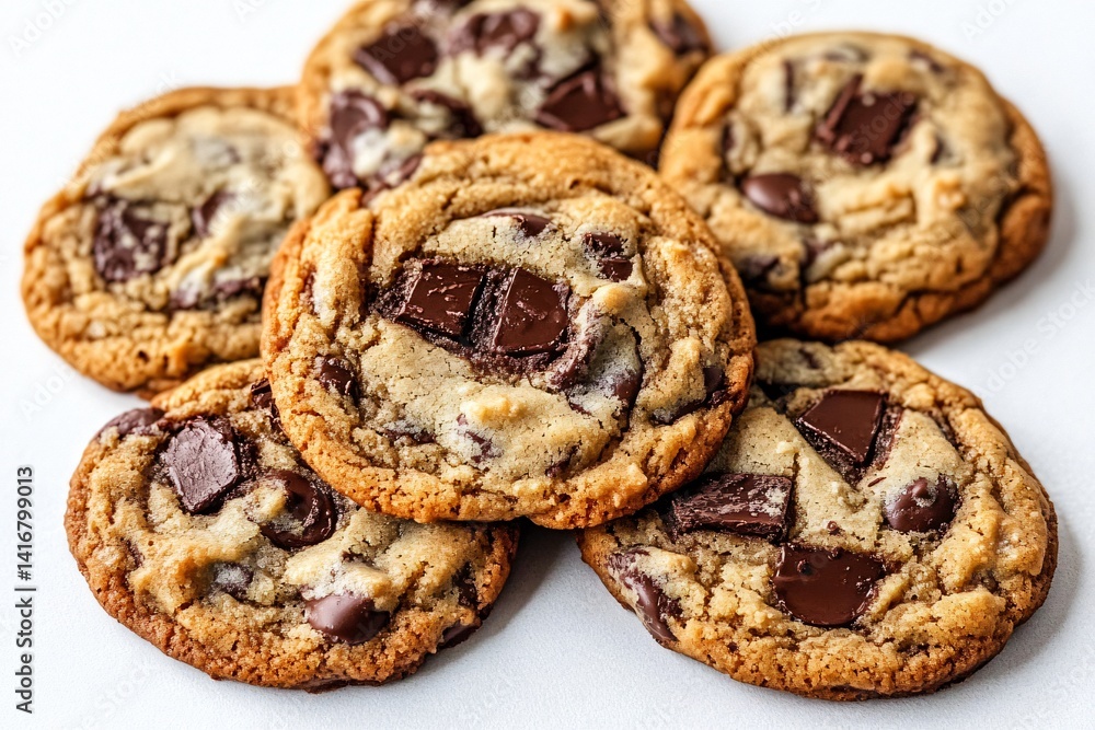 Delicious Homemade Chocolate Chunk Cookies Stacked High A Sweet Treat for Dessert Lovers Delicious Homemade Chocolate Chunk Cookies Stacked High A Sweet Treat for Dessert Lovers