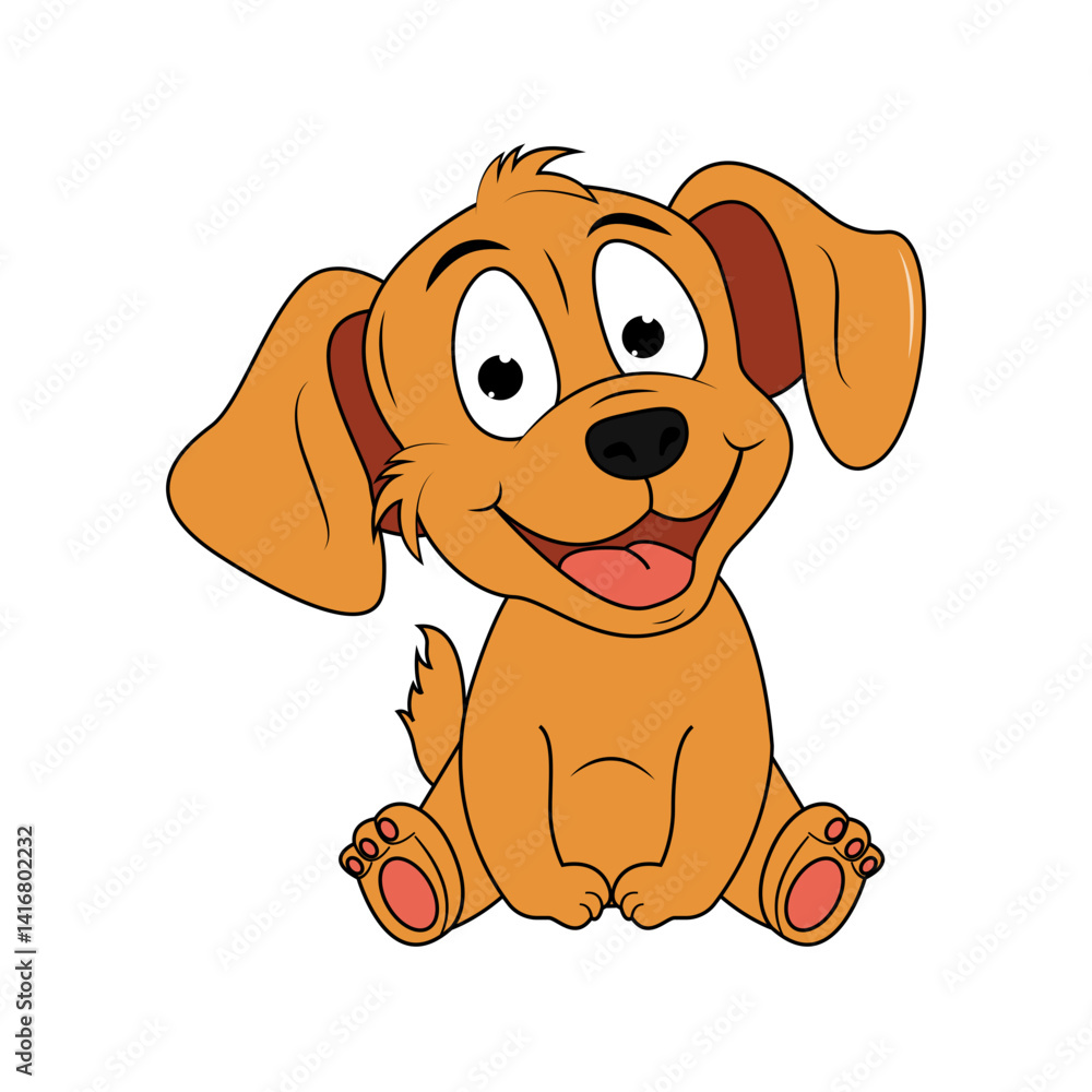 Fototapeta premium Cute Dog Animal Cartoon
