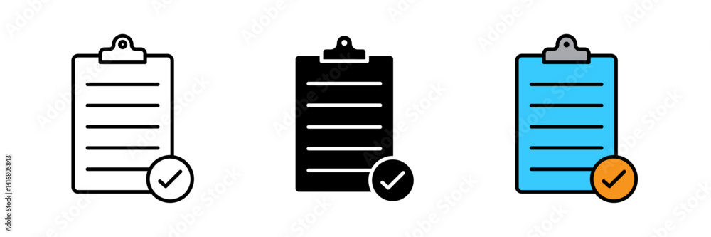 Task completed icon ,vector illustration. Flat design style. vector icon illustration isolated on White background stroke filled and colored icon set. Task completed icon ,vector illustration. Flat design style. vector icon illustration isolated on White background stroke filled and colored icon set.