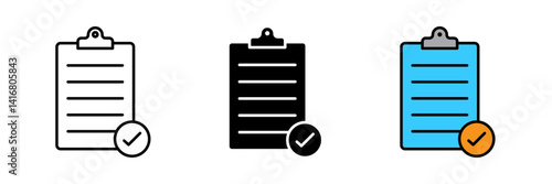 Task completed icon ,vector illustration. Flat design style. vector icon illustration isolated on White background stroke filled and colored icon set.