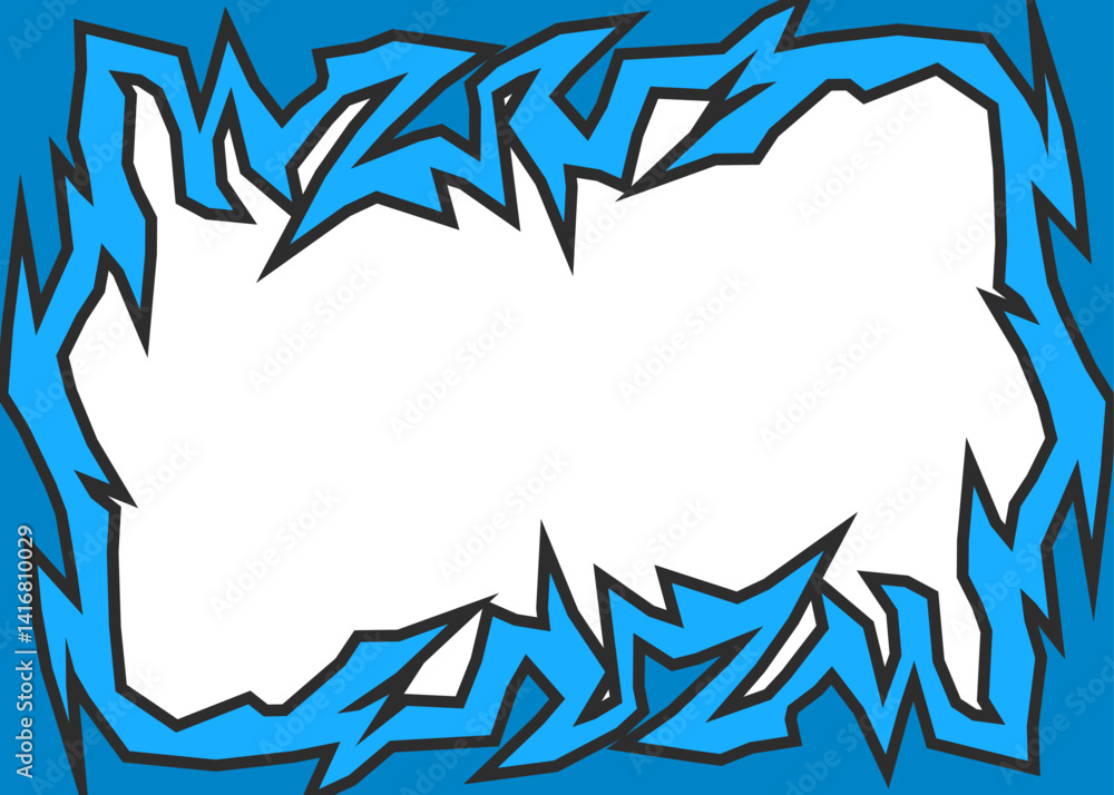 Simple framed background with jagged spikes line pattern and with some copy space area Simple framed background with jagged spikes line pattern and with some copy space area