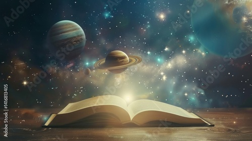 Cosmic realms revealed: An open book illuminating the secrets of the universe